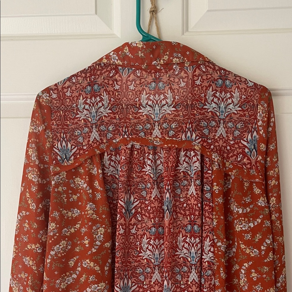 Umgee Rust Floral Blouse - Picture 10 of 12